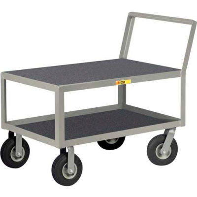 Little Giant® Low Deck Instrument Cart w/Non-Slip Vinyl Shelf Surface, Flush Top, 24 x 48