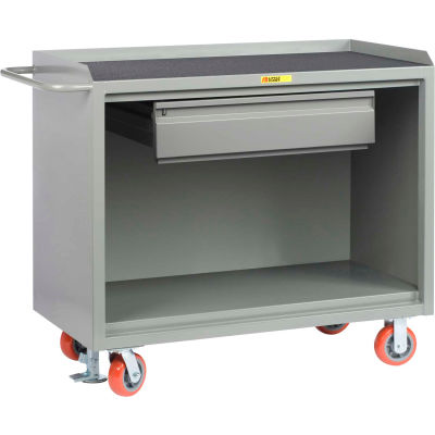 Little Giant MM-2448-HDFL Mobile Bench Cabinets, Heavy-Duty Drawer, Non-Slip Vinyl Top 48"W x 24"D