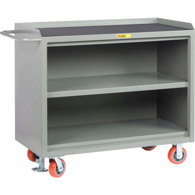 Little Giant MM3-2448-FL Mobile Bench Cabinets, Center Shelf, Non-Slip Vinyl Top 48"W x 24"D