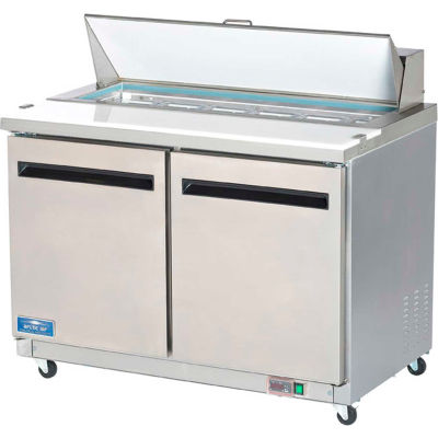 Arctic Air AST48R - Sandwich/Salad Prep Table, 2 Door, White, 12 Cu. Ft., 48-1/4"W x 43-1/3"H