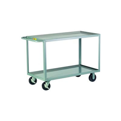 Little Giant® Welded Shelf Truck w/2 Lip Shelves, 3600 lb. Capacity, 48"L x 24"W x 36"H, Gray