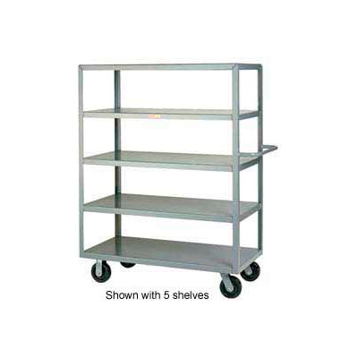 Little Giant® Shelf Truck w/4 Shelves, 3600 lb. Capacity, 48"L x 24"W x 63"H, Gray