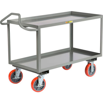 Little Giant® Welded Shelf Truck ERGL-3060-8PYBK, Lip Shelves, 30 x 60