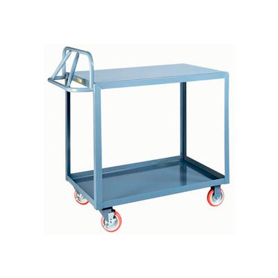 Little Giant® Ergonomic Welded Shelf Truck ERLG-3048-BRK, Flush Top Shelf, 30 x 48