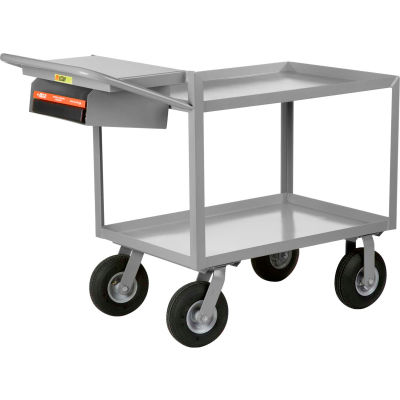 Little Giant® Instrument Cart w/Writing Shelf, Lip Shelves, 24 x 48