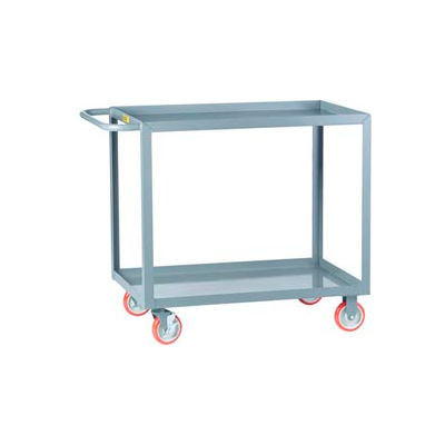 Little Giant® Service Cart w/2 Tray Shelves,1200 lb. Capacity, 36"L x 24"W x 35"H, Gray