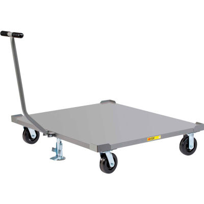 Little Giant® Pallet Dolly PDST48486PHFLLR with T-Handle & Floor Locks - Solid Deck 48 x 48