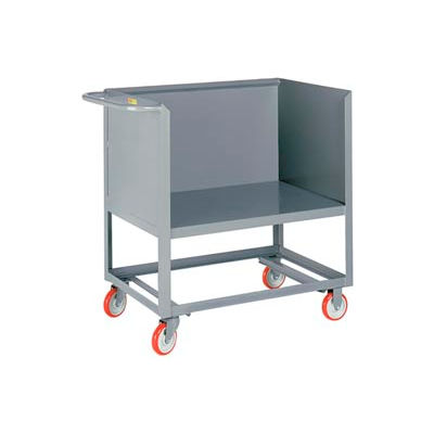 Little Giant® Raised Platform Box Truck RP3S-2448-6PY, 3 Solid Sides 24x48 2000 Capacity