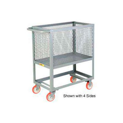Little Giant® Raised Platform Box Truck RP3X-2436-6PY, 3 Expanded Metal Sides 24x36 1200