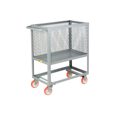 Little Giant® Raised Platform Box Truck RP4X-1832-5PY, 4 Expanded Metal Sides 18x32 1200