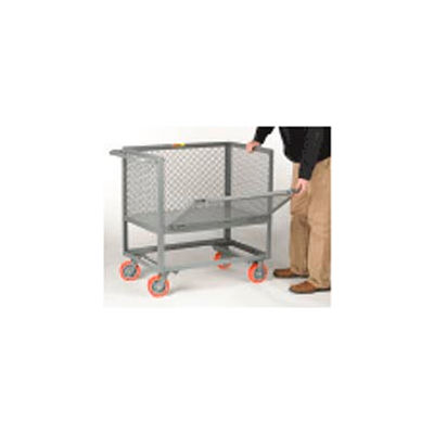 Little Giant® Raised Platform Truck RPDX-3048-6PY Drop-Gate Expanded Metal Sides, 30 x 48