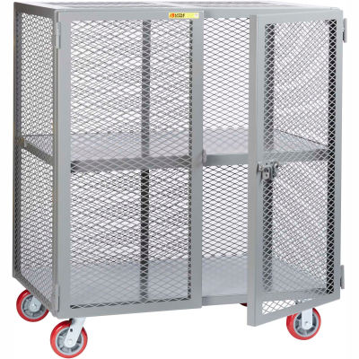 Little Giant® Mobile Storage Locker SC-2448-6PPY 1 Center Shelf 24x48 Polyurethane Whls