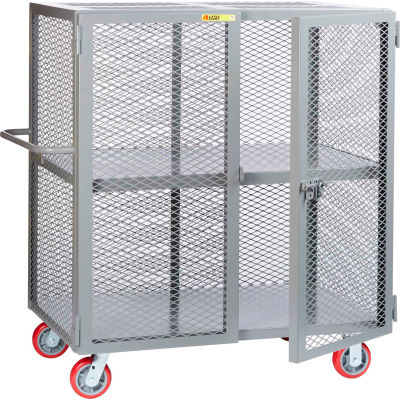 Little Giant® HD Job Site Security Box Truck w/Center Shelf, 30x48, 6" Poly Wheels