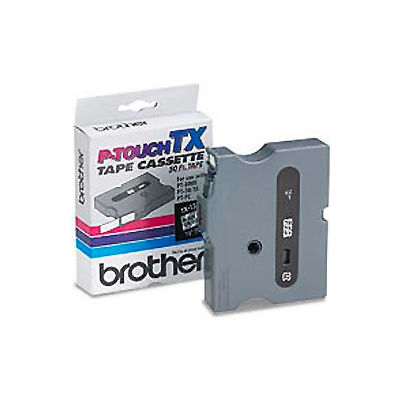 TX Series Tape Cartridge for PT-8000, PT-PC, PT-30/35, Black on Clear, 1/2 wide