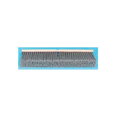 18" Flagged Polypropylene Floor Brush Head, Gray - BWK20418 - Pkg Qty 12