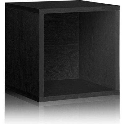 Way Basics Stackable Large Storage Cube, Black
