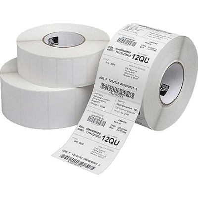 Zebra 10000301 Z Perform Paper Labels 4"W x 6"L, Perforated 3" Core, 8"OD, Case of 4
