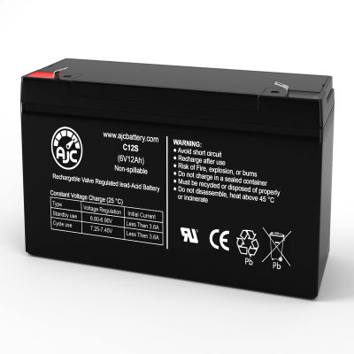 AJC® Safepower STS200-117 UPS Replacement Battery 12Ah, 6V, F1