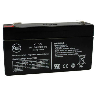 AJC® Ultra Tech UT-612 6V 1.3Ah Sealed Lead Acid Battery