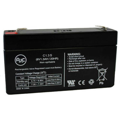 Portalac PE6V1.2 6V 1.3Ah Emergency Light Battery This is an AJC Brand Replacement 