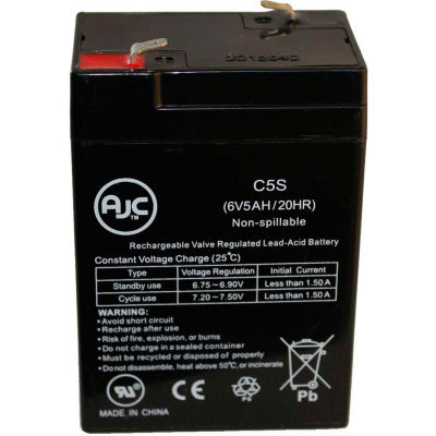 AJC® Ademco 465654 6V 5Ah Alarm Battery