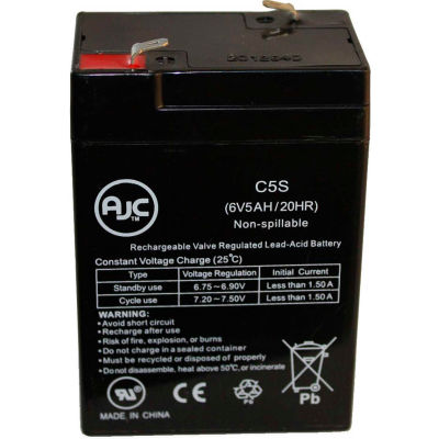 AJC® Leoch DJW6-5.0(LH) Sealed Lead Acid - AGM - VRLA Battery