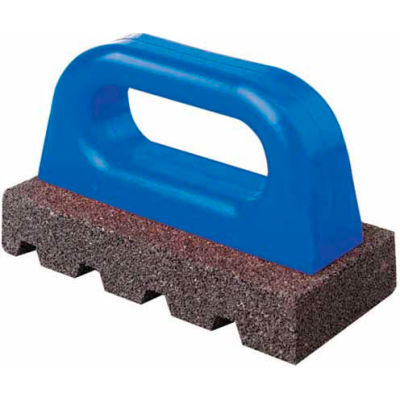 6"L X3"WX 1"H Fluted Rub Bricks, Plastic Handle, 20 Grit