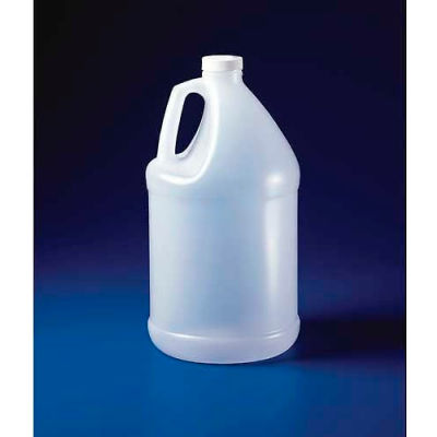 Bel-Art Jug-Style Bottle with Handle 106140001, HDPE, 4 Liters (1 Gal.), Clear, 12/PK