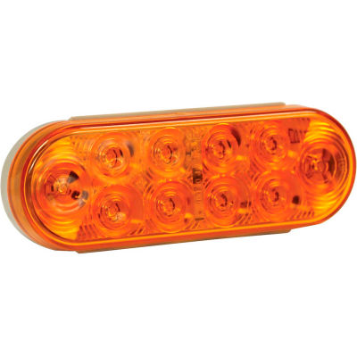 Buyers 6" Amber Oval Turn Signal Light With 10 LED - 5626211 - Pkg Qty 10
