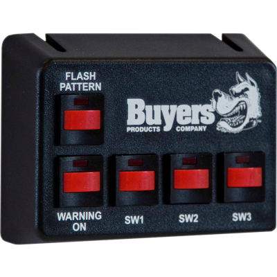 Buyers Black Pre-Wired Switch Panel 4-On/Off 1-Momentary - 6391205