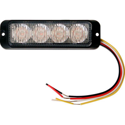 Buyers LED Rectangular Clear Strobe Light 12-24V - 4 LEDs - 8891131
