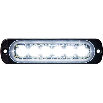 Buyers LED Rectangular Clear Low Profile Strobe Light 12V - 6 LEDs ...