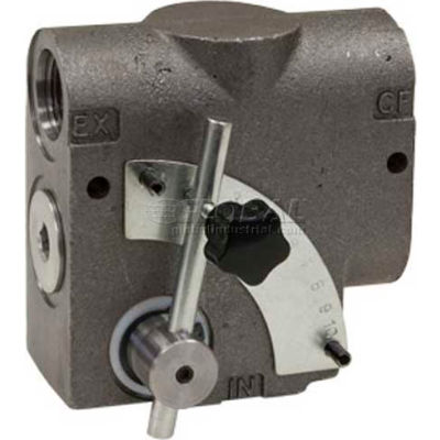 Buyers Side Ported Adjustable Flow Control Valve, HFDL075, 3/4" NPT Ports, 0-30 GPM