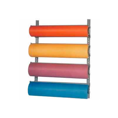 Bulman Products Horizontal Paper Dispenser w/ Cutter, 38-1/4"W x 8-1/2"D x 51"H, Gray