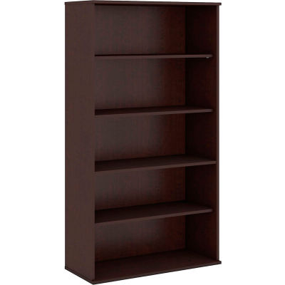 Bush® 72"H 5 Shelf Bookcase Mocha Cherry