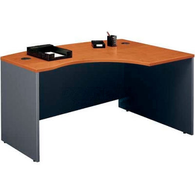 Bush Furniture L-Desk with Bow Front and Right Return - 42" Natural Cherry - Series C