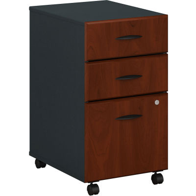 Bush Furniture Three Drawer File Cabinet (Assembled)- Hansen Cherry - Series A