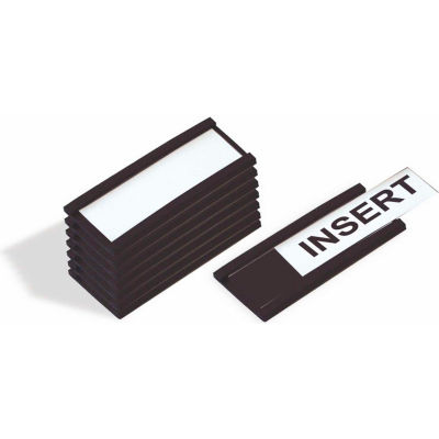 MasterVision Magnetic Data Cards, Black, Accessories, 1" X 2", 25 pack