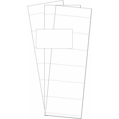 MasterVision Data Card Replacement Inserts, White, Accessories, 3" X 1.75", 500 pack