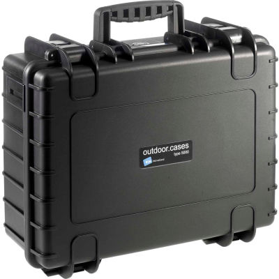 B&W Medium Outdoor Waterproof Case W/ Reconfigurable Padded Divider Insert 18-1/2"Lx14-1/2"W,Black