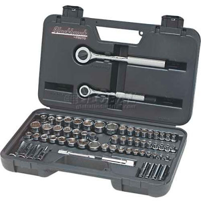 Blackhawk 97065 1/4" and 3/8" Drive 64 Piece Combination Socket Set