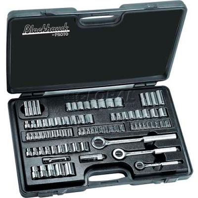 Blackhawk 9782-B 1/4", 3/8" and 1/2" Drive 82 Piece Combination Socket Set