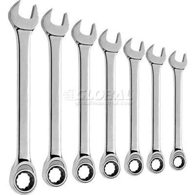 Blackhawk BW-1250 7 Piece Non-Rev. Ratcheting Combo Wrench Set, 12 Point