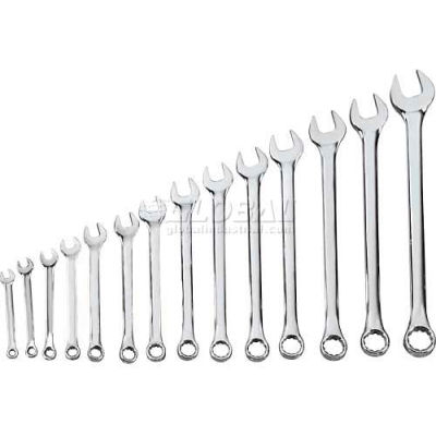 Blackhawk BW-14MPT 14 Piece Full Polish Metric Combo Wrench Set, 12 Point