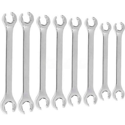 Blackhawk FN-8PTNB 8 Piece Fractional & Metric Flare Nut Wrench Set, 6 Point