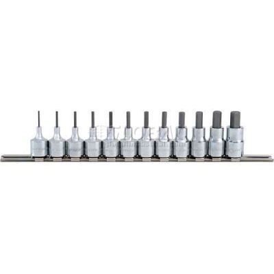 Blackhawk HW-9412S 13 Piece 3/8" Drive Hex Bit Socket Set, Fractional