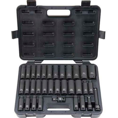 Blackhawk UW-533CDS 1/2" Drive 33 Piece Deep Impact Socket Set, 6 Point