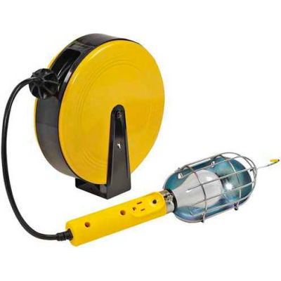 Bayco® Pro Trouble Light W/Tap SL-840, Retractable Reel, 40'L Cord, 16/ ...