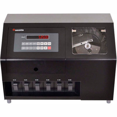 Cassida Ultra Heavy Duty Coin Counter/Sorter C900 - LCD Display, 1800 Coin Capacity