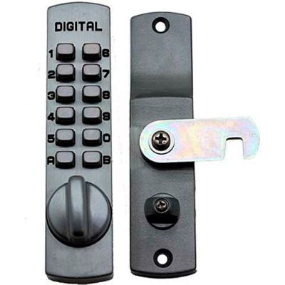 Lockey C170 Mechanical Keyless Cabinet Surface Mount Cam Lock, Satin Nickel